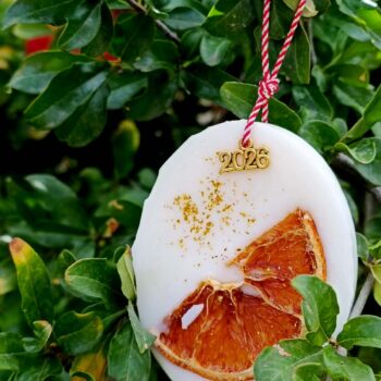 Κέρινο γούρι - πορτοκάλι 