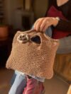 Χειροποίητη πλεκτή τσάντα χειρός