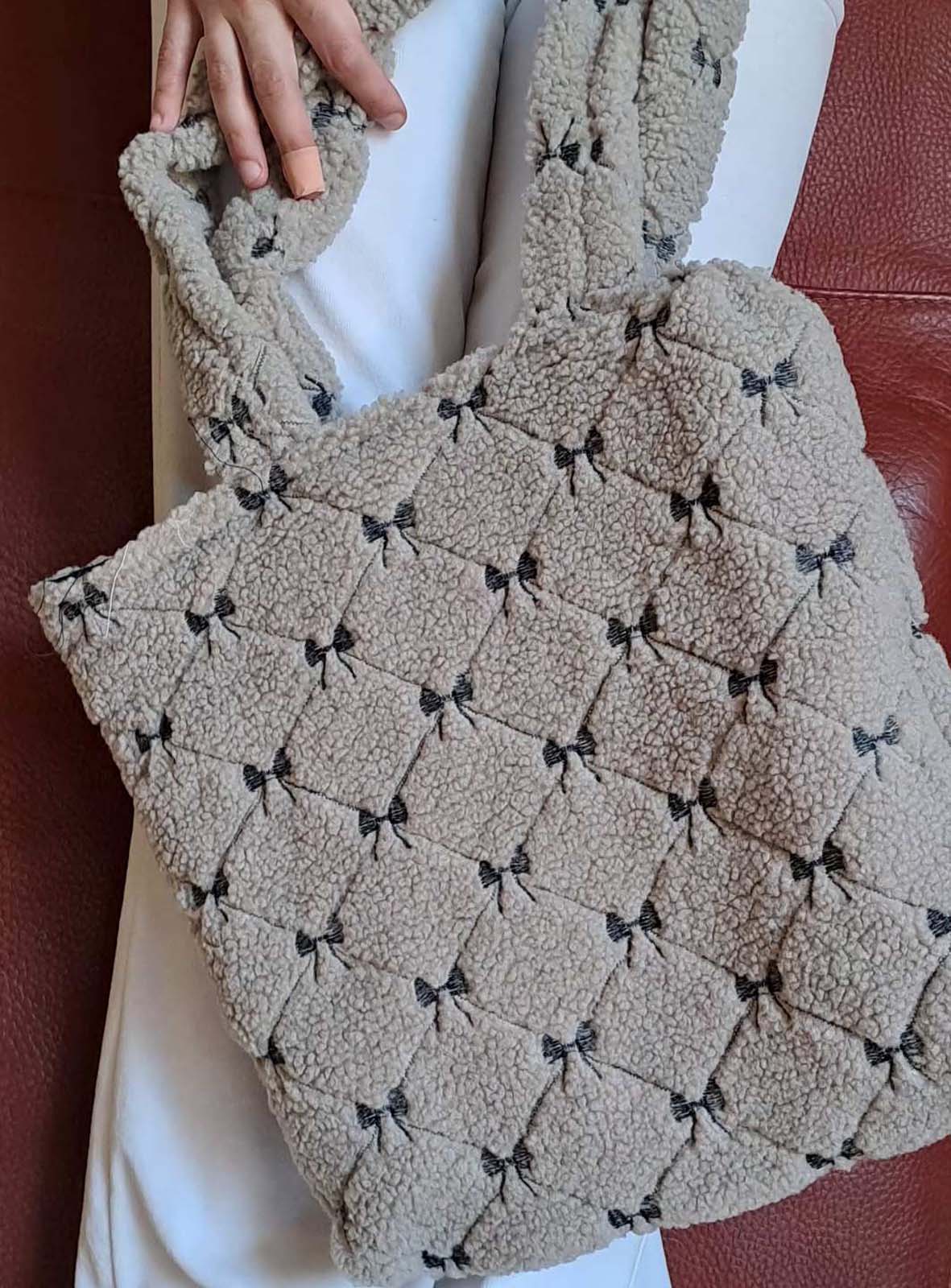 τσάντα teddy φιογκάκια